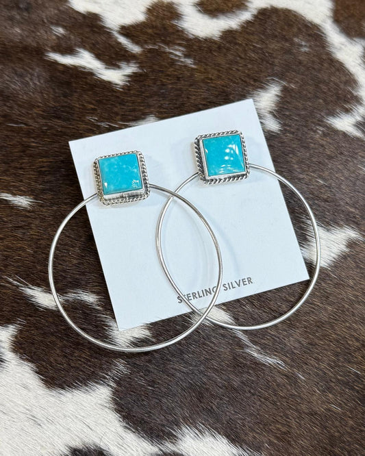 Elouise Kee Square Stud Hoop