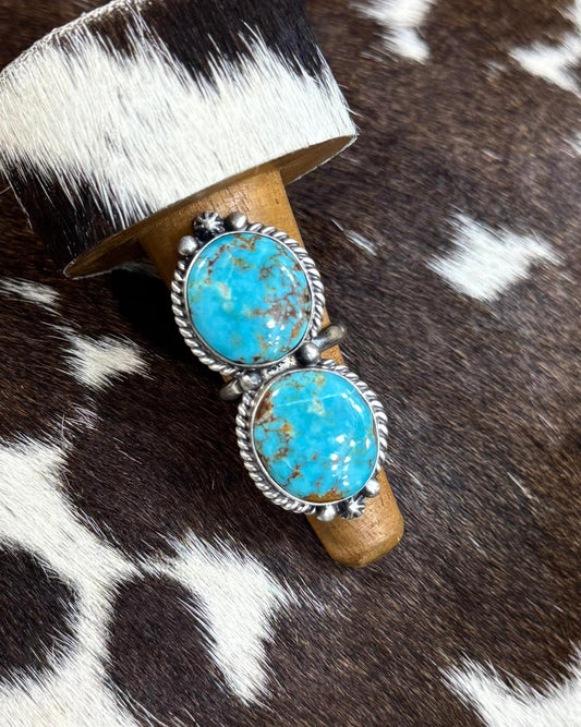 Kingman Eugene Balone Circle 2 Stone Ring *Native