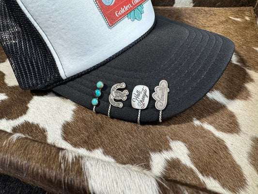 Sterling Silver Cap Hat Bill Clips