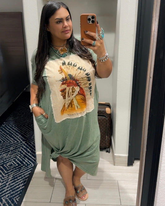 Chief Tee Dress *Green
