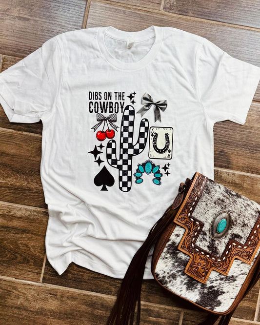 Dibs On The Cowboy Bella Canvas Tee