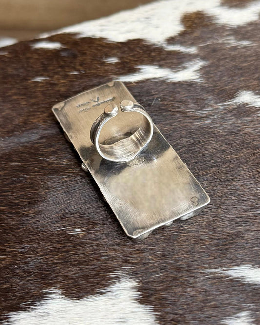 Spiny Pebbled Rectangle Ring *Native