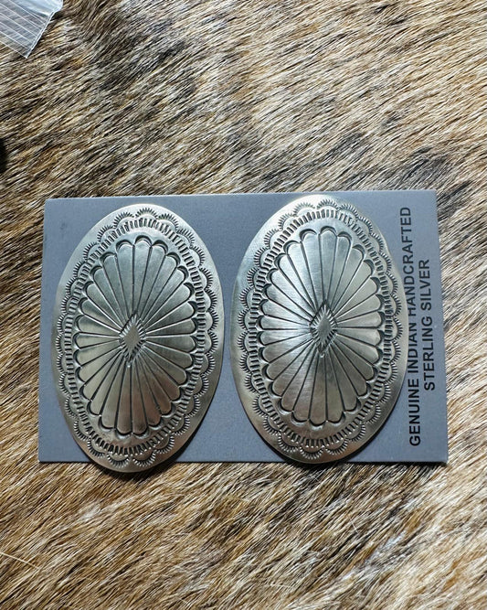 L.Tahe Pattern Concho Earrings *Native