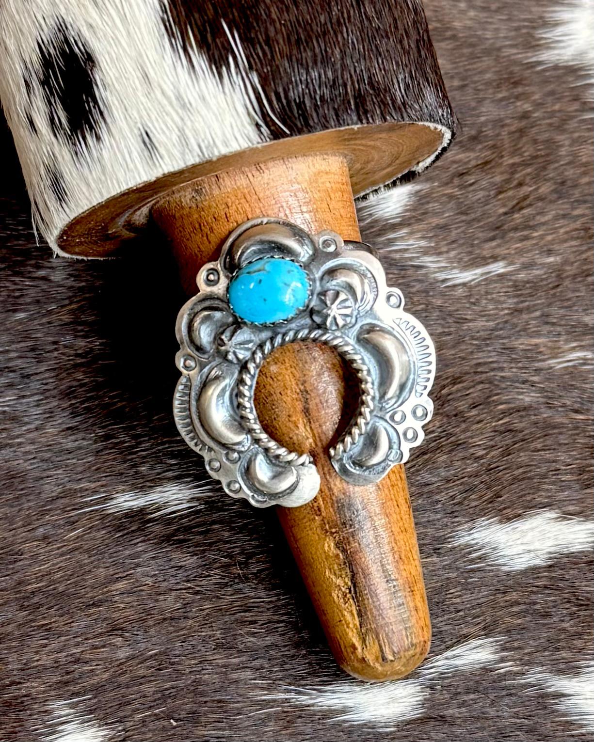 Sterling Kingman Naja Adjustable Ring *Native