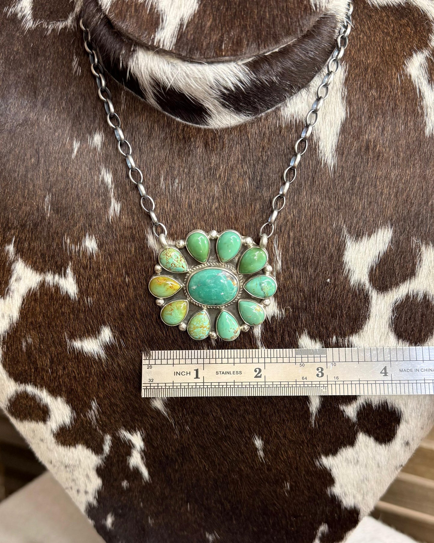 Geraldine James Turquoise Cluster Necklace *Native