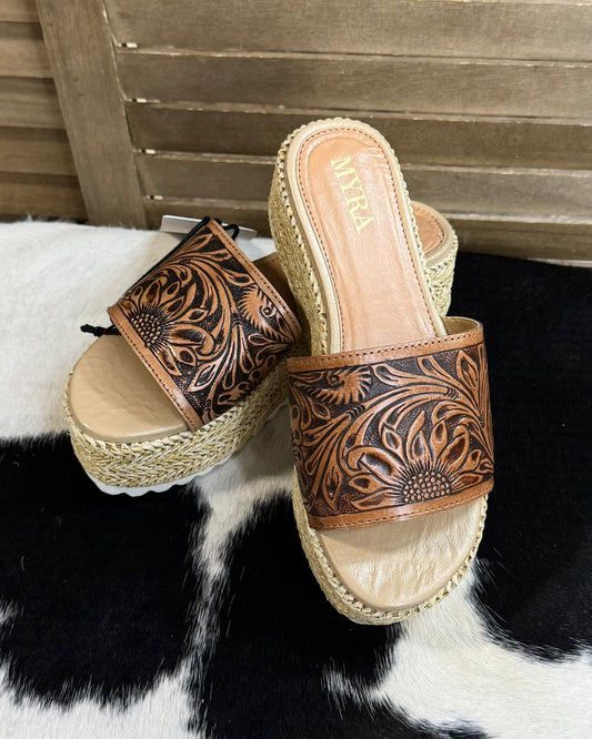 Gloria Tooled Sandal
