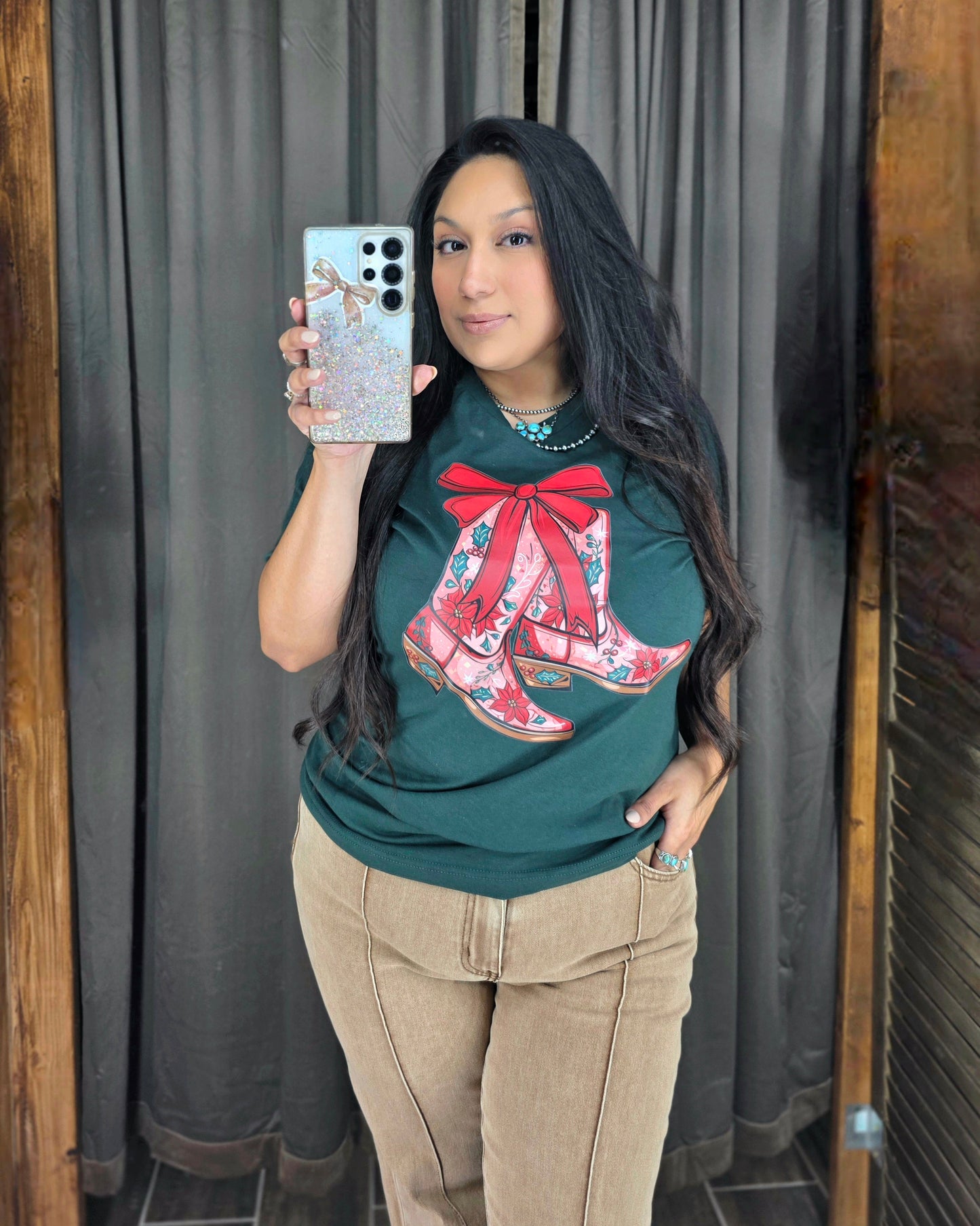 Cowboy Boots Christmas Tee