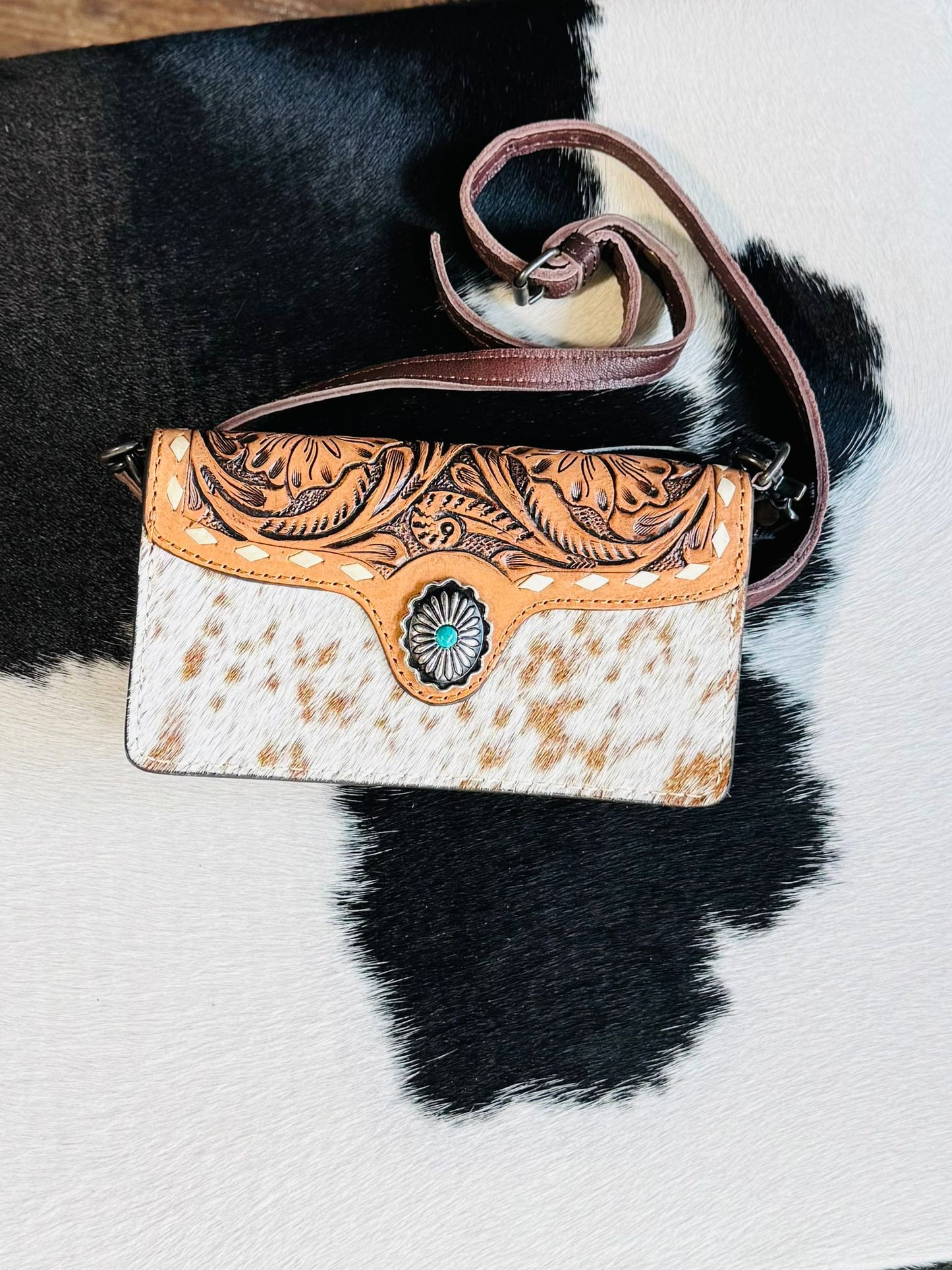 Concho Tooled Crossbody