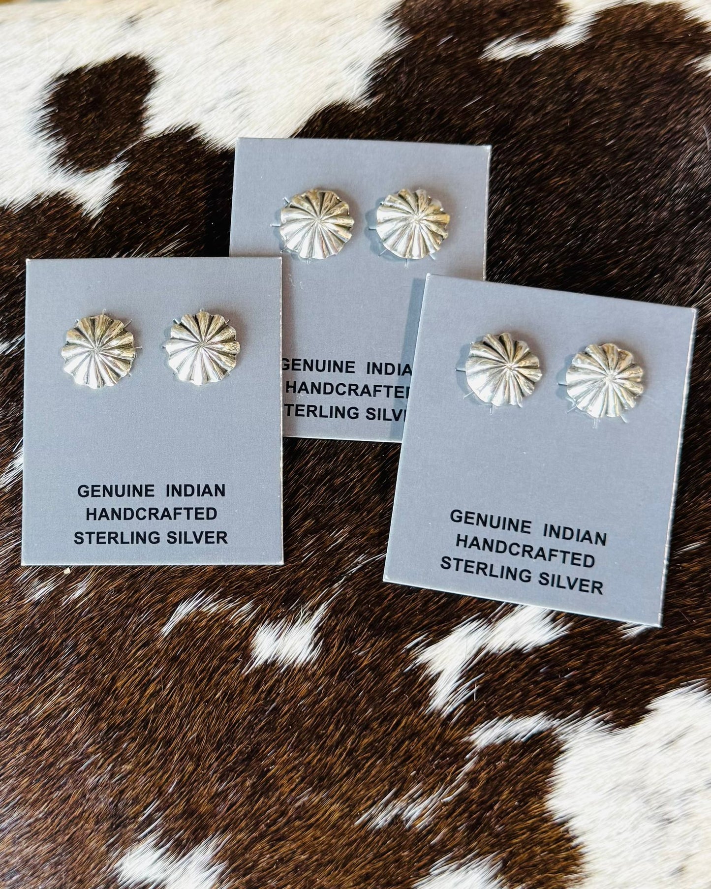 Small Sterling Concho Stud