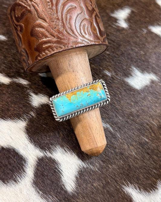 Johnny Dixon Adjustable Rectangle Ring *Native