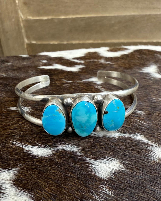 Augustine Largo Kingman 3 Stone Cuff *Native