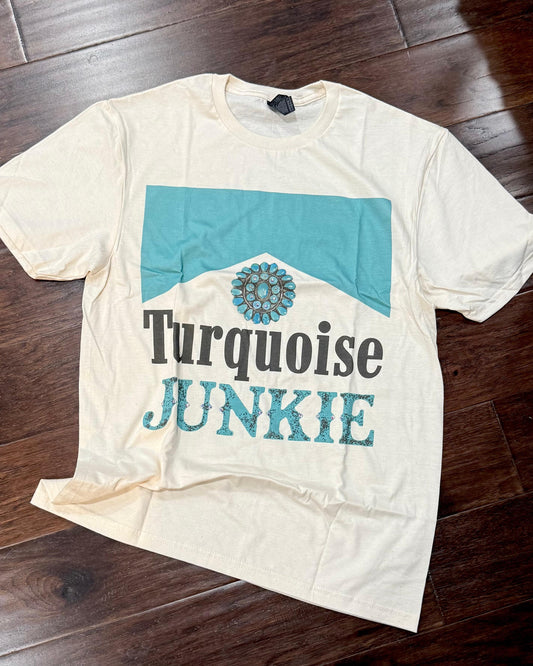Turquoise Junkie Bling Tee