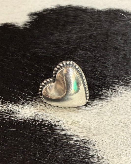 Lg Sterling Heart Ring