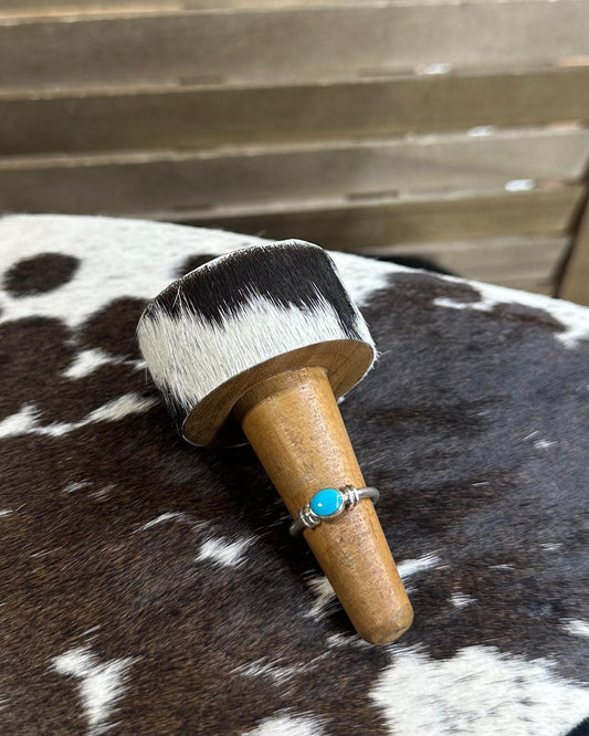 Dainty One Stone Turquoise Ring *NonNative