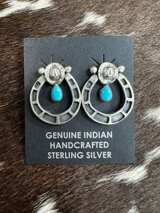 Sterling Horseshoe & Hat Earrings