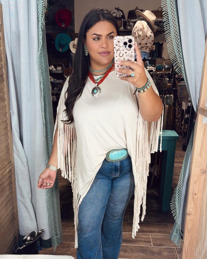 Nashville Oversized Fringe Top