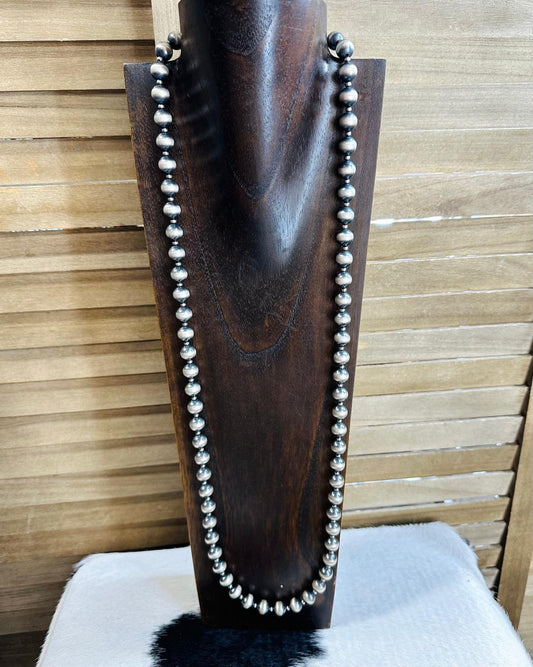 12mm 43" Sterling Pearl Necklace