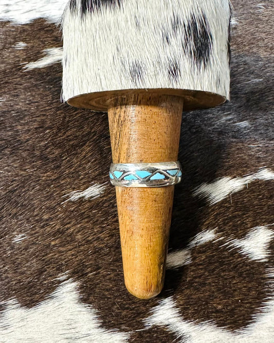 Sterling Silver Turquoise Stacker Ring *Native