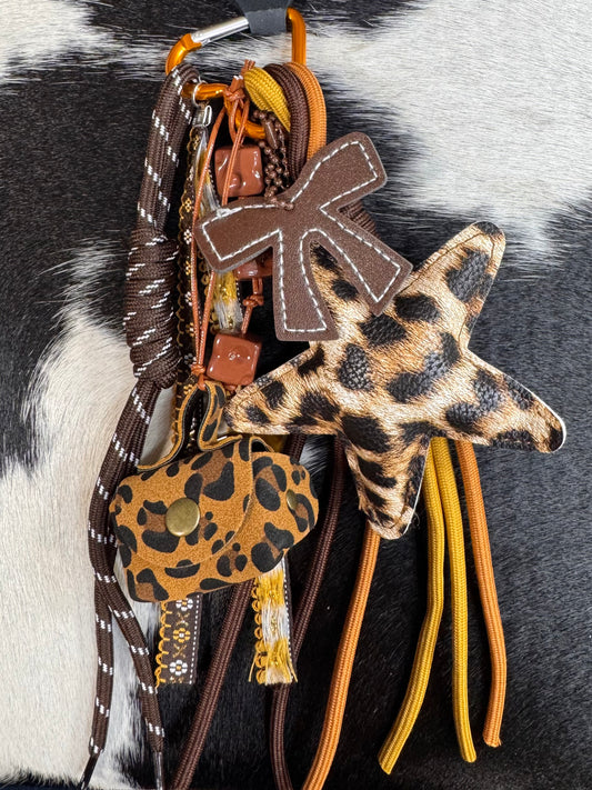 Leopard Star Bag Charm