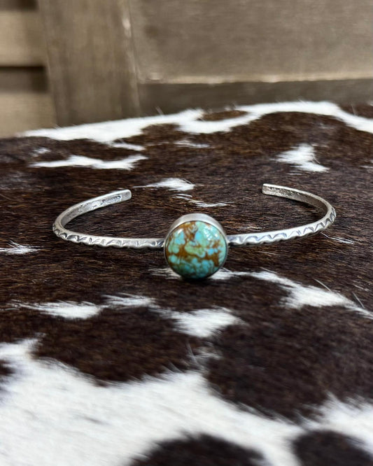 Johnny Dixon Kingman Circle Stone Cuff *Native