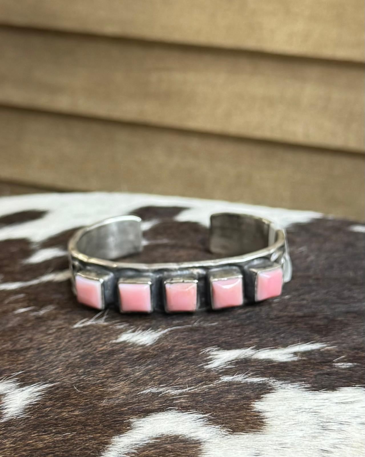 Pink Conch 5 Stone Cuff *Native