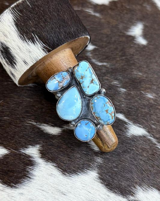 Pebbled Rectangle Golden Hills Ring *Native