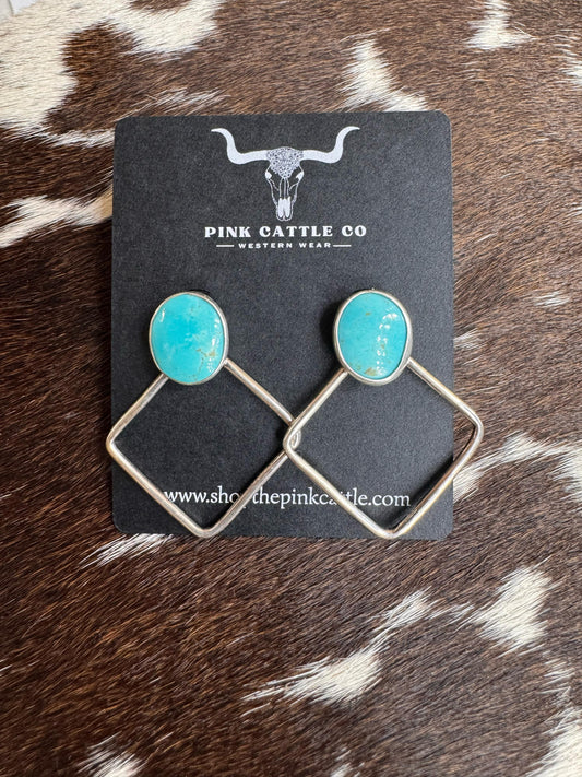 Diamond Shape Kingman Studs *Native
