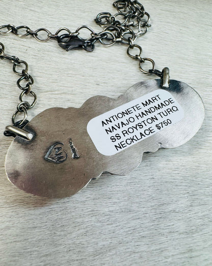 20" Antionete Mart 3 Stone Pebbled Necklace