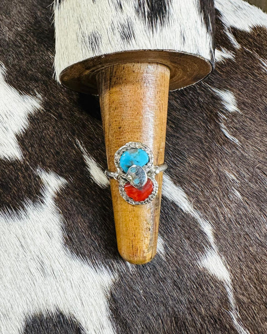 Effie C Kingman &Coral Ring *Native