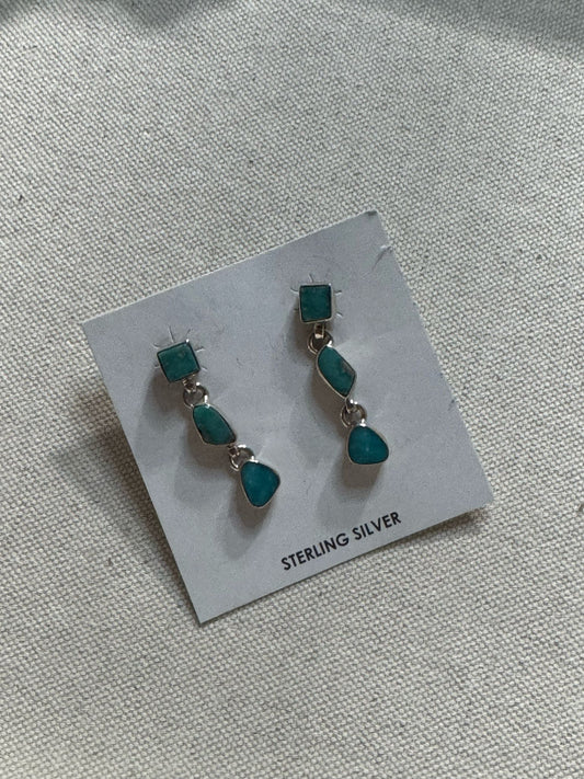 Dangle 3 Stone Earrings *non Native
