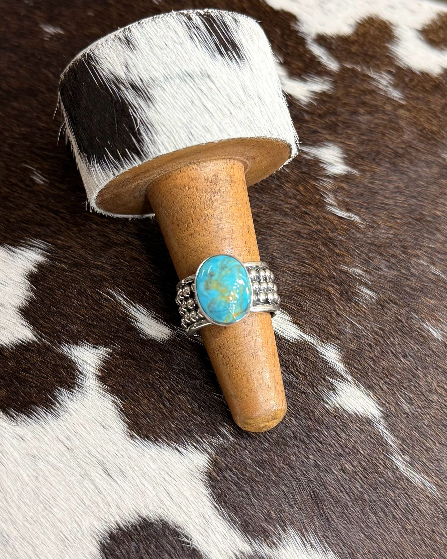 Kingman Studded Stone Ring (Sz7) *NonNative