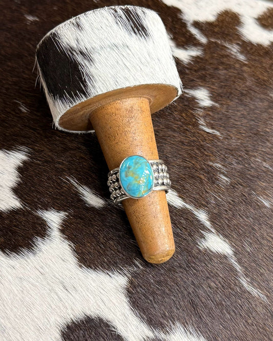 Kingman Studded Stone Ring (Sz7) *NonNative