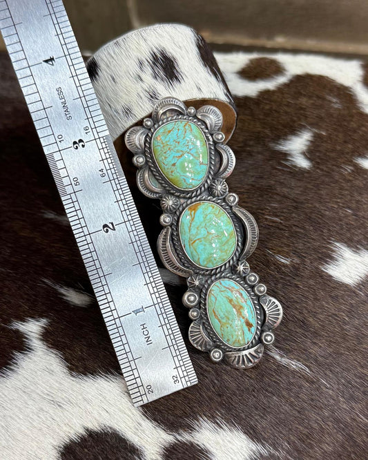 Gilbert Tom 3 Stone Kingman Ring *Adjustable