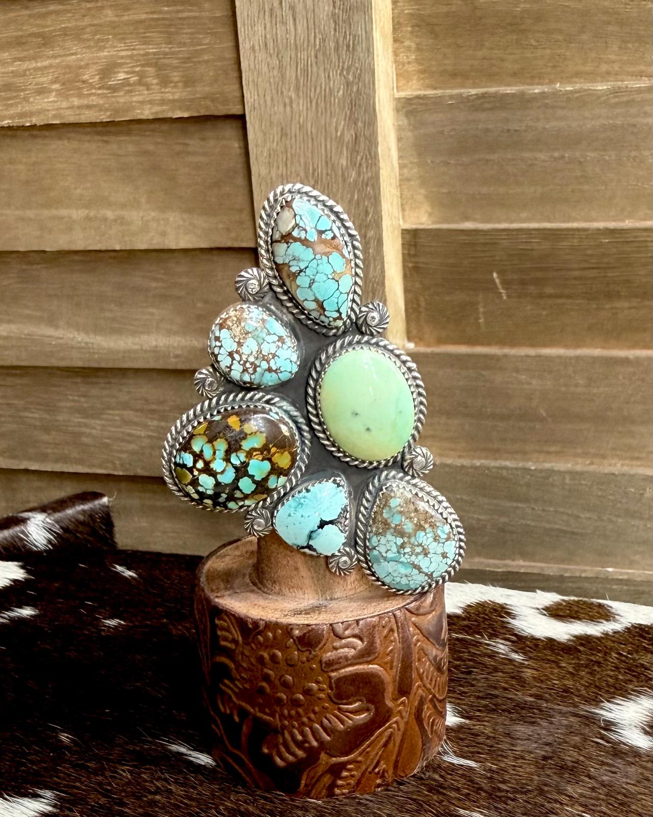 Multi Stone Half Cluster Ring *Native