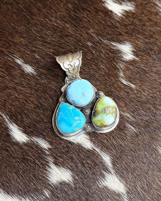 3 Multi Stone Pendant