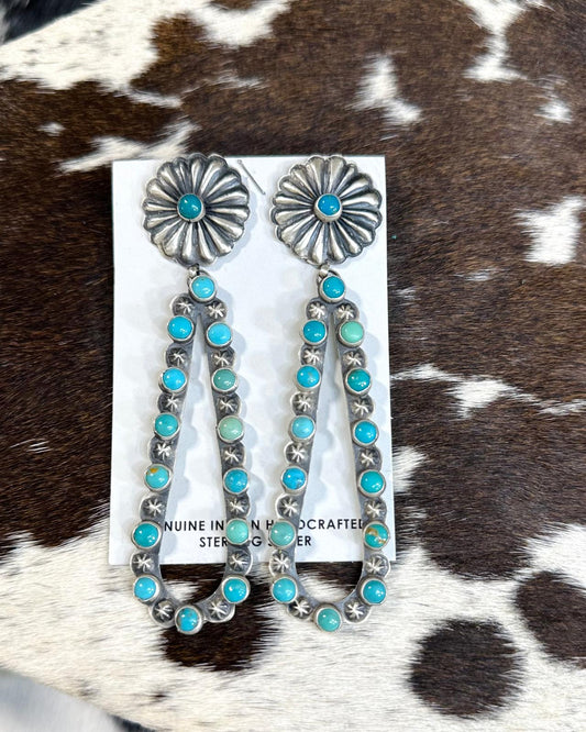 Concho Stud Teardrop Dangles *Native