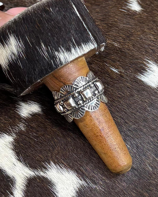 Silver Scalloped Stacker Ring