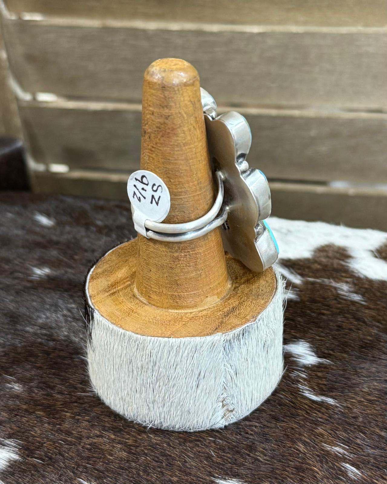 Ella Peter Pebbled Rectangular Ring *Native