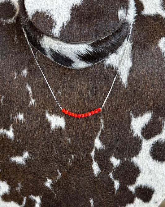 17" Simple Coral Necklace