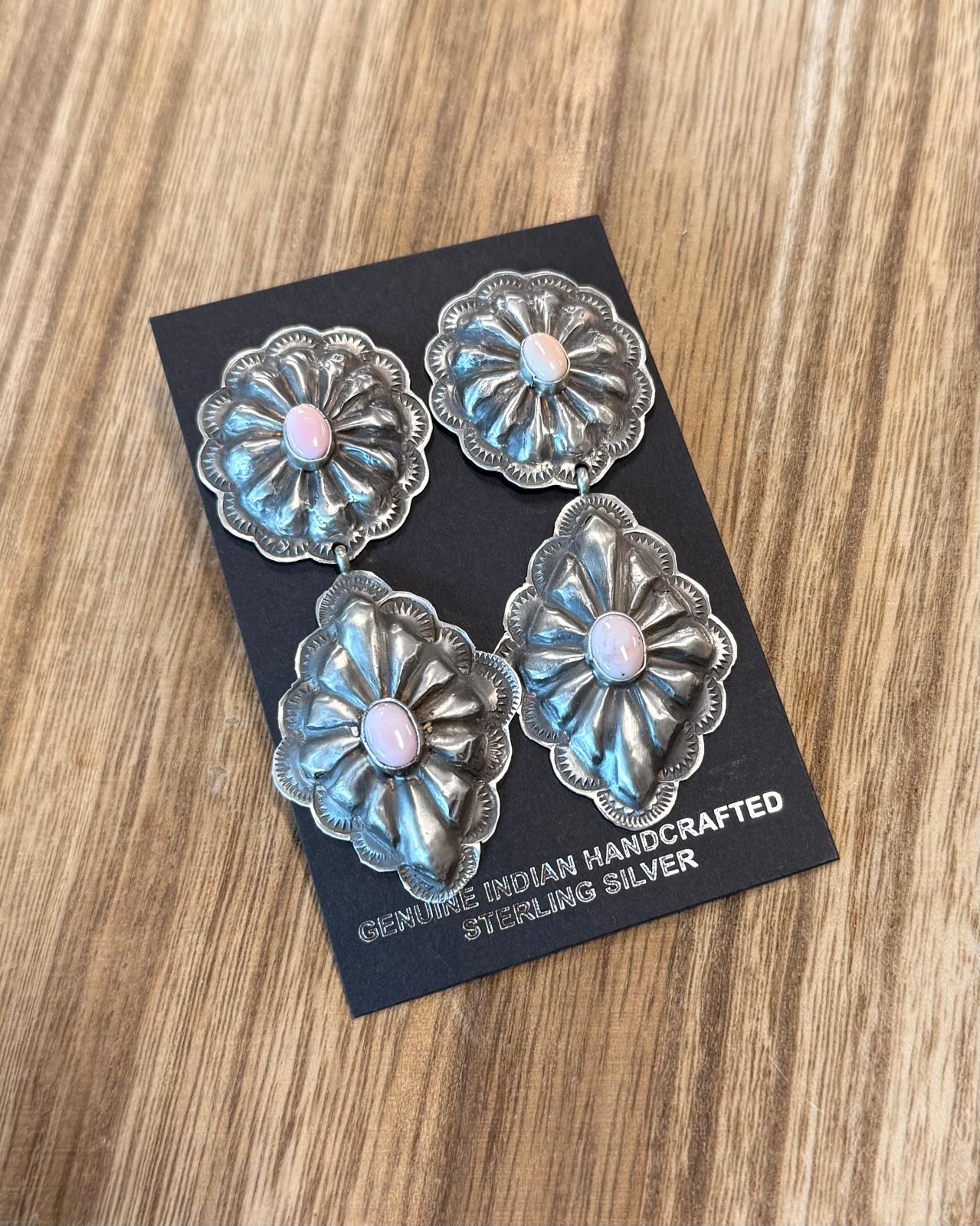 Pink Conch Diamond Shape Dangles