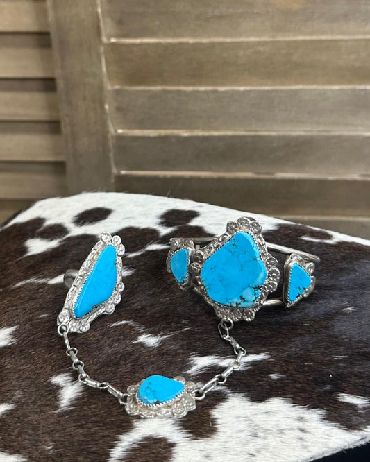 Princess Turquoise Stone Cuff
