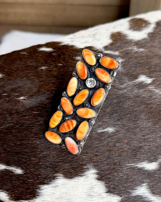 Spiny Pebbled Rectangle Ring *Native