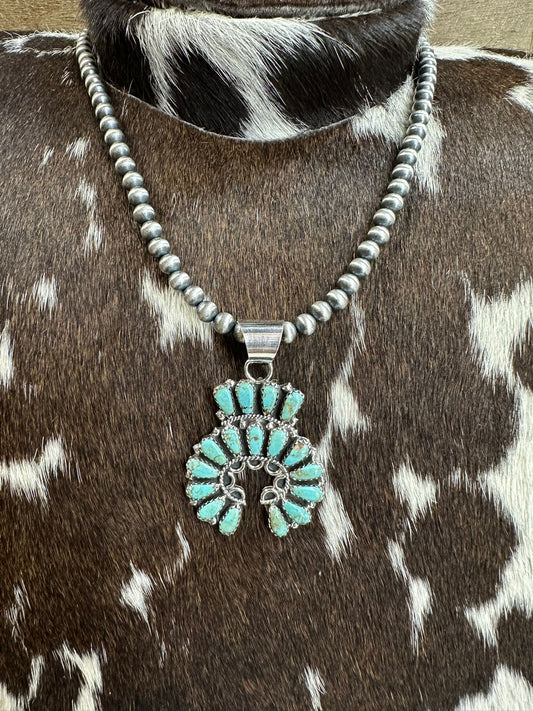 Zeita Begay Naja & 5mm Pearl 16” Necklace *Native