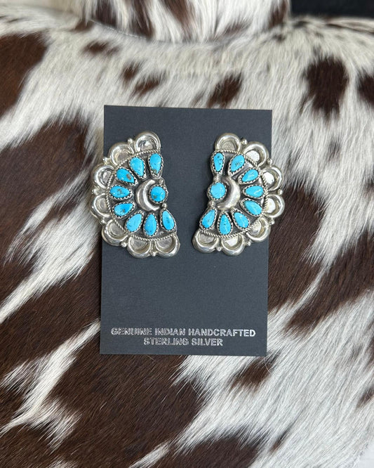 Jessie Williams Kingman Half Cluster Earrings