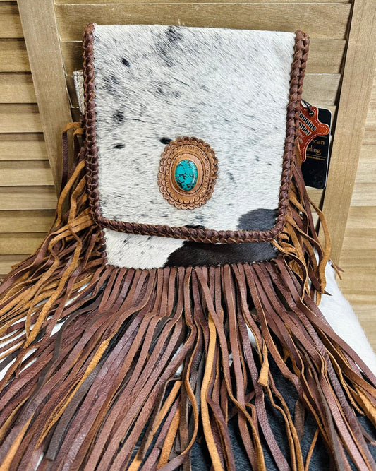 AD Cowhide Stone Crossbody