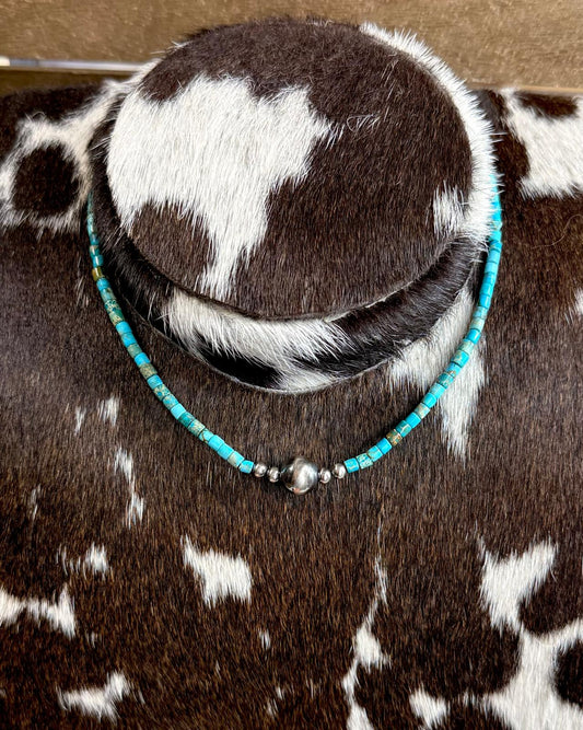 14" Heishi Single Pearl Choker