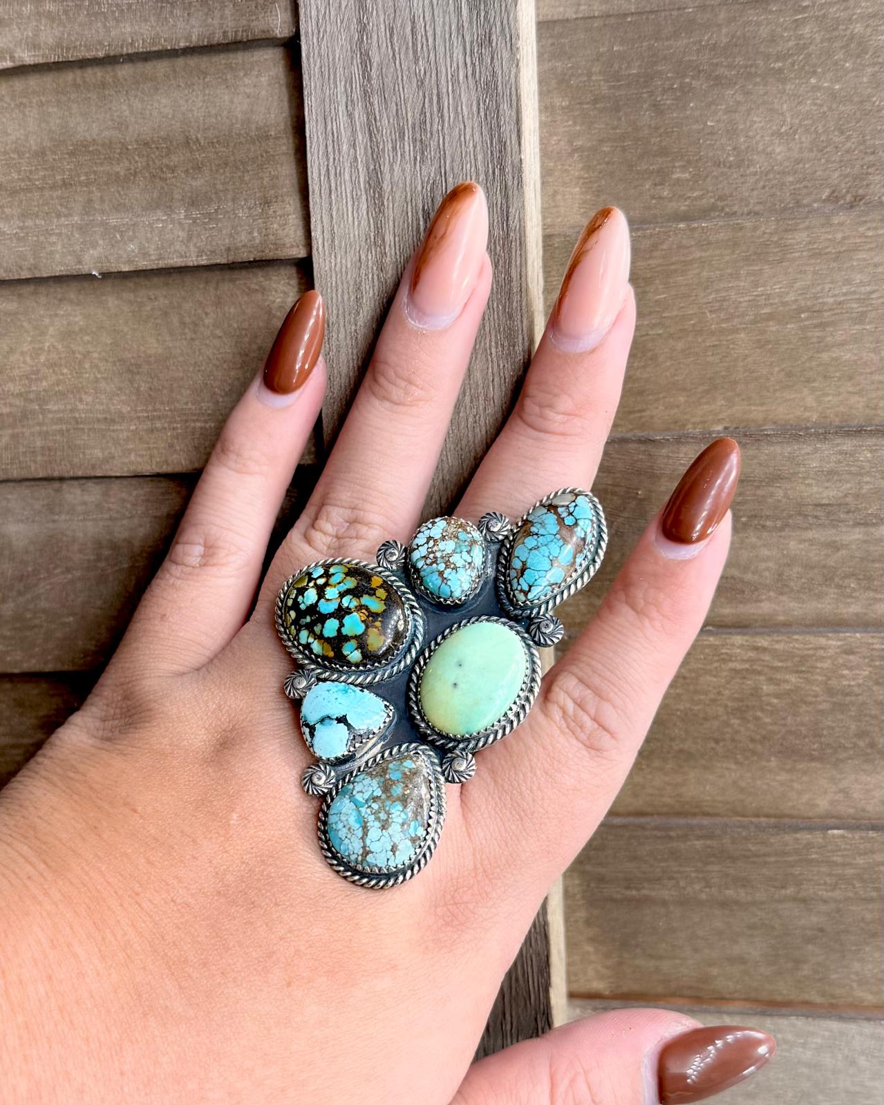 Multi Stone Half Cluster Ring *Native