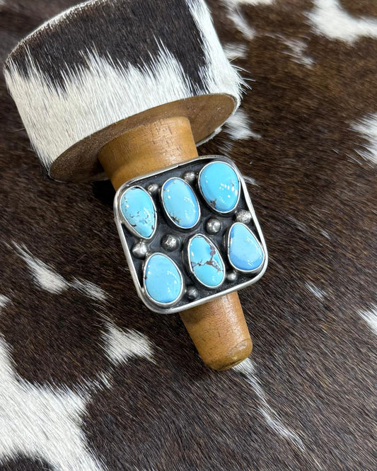 Ella Peter Golden Hills Adjustable Square Ring