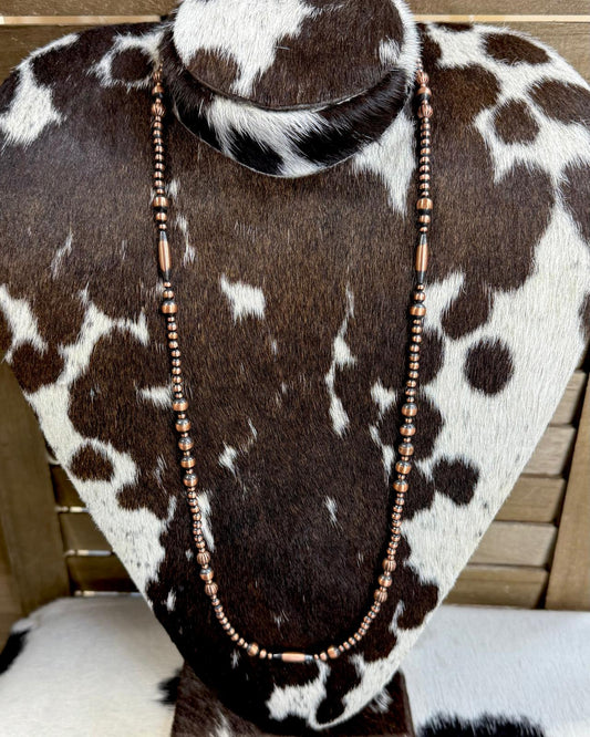 Copper 30” Pearl Necklace