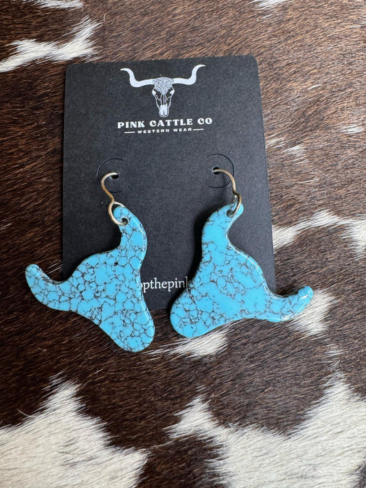 Longhorn Slab Earrings *Native Made
